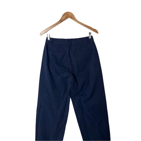 NWT J Crew Pleated Button Front Chino Pant Navy Blue 2 2485 - Picture 5 of 7